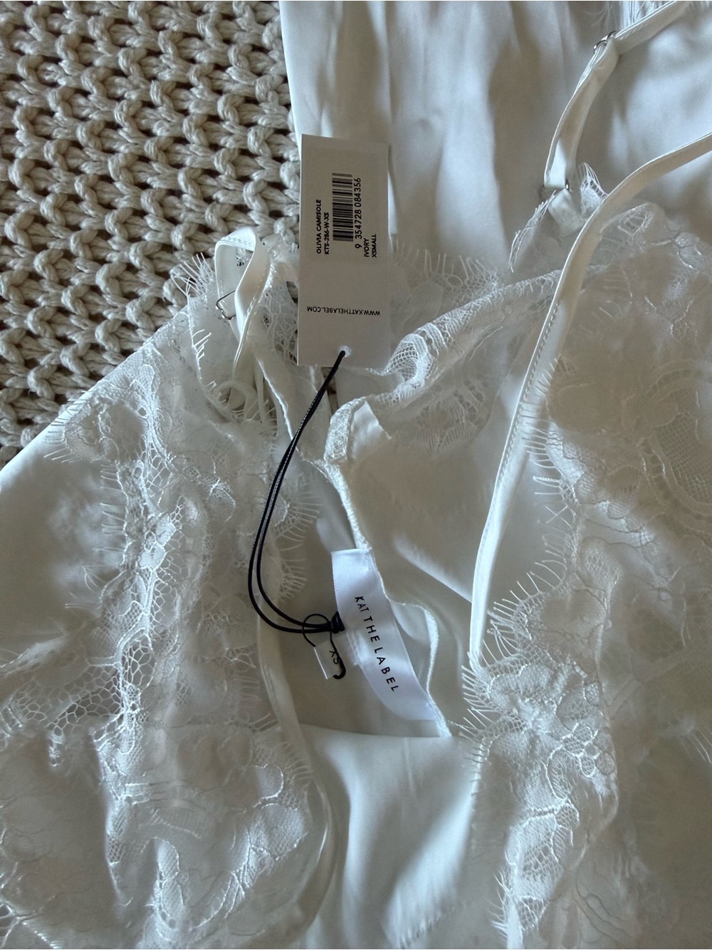 Cream Lace-Trim Wide Leg Pants - Picture 6 of 8